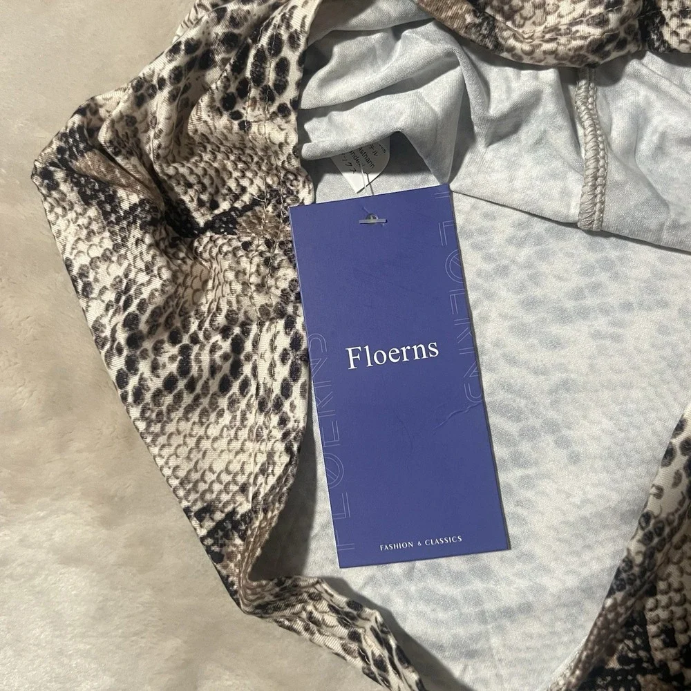 NWT Floerns Snakeskin Print Bodycon Dress Spaghetti Strap Sexy Size M